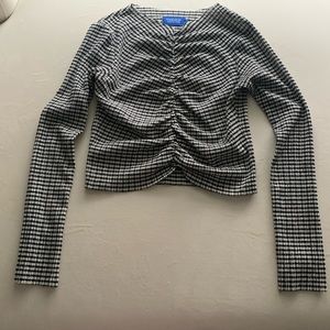 permanent vacation metaphor top gingham -small
